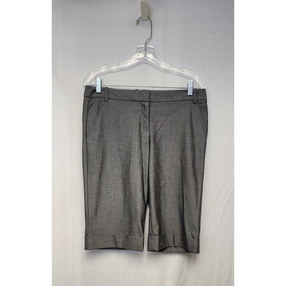 The Limited Herringbone Drew Fit Bermuda Casual Dress Shorts Color Gray Size 6 - Picture 4 of 6